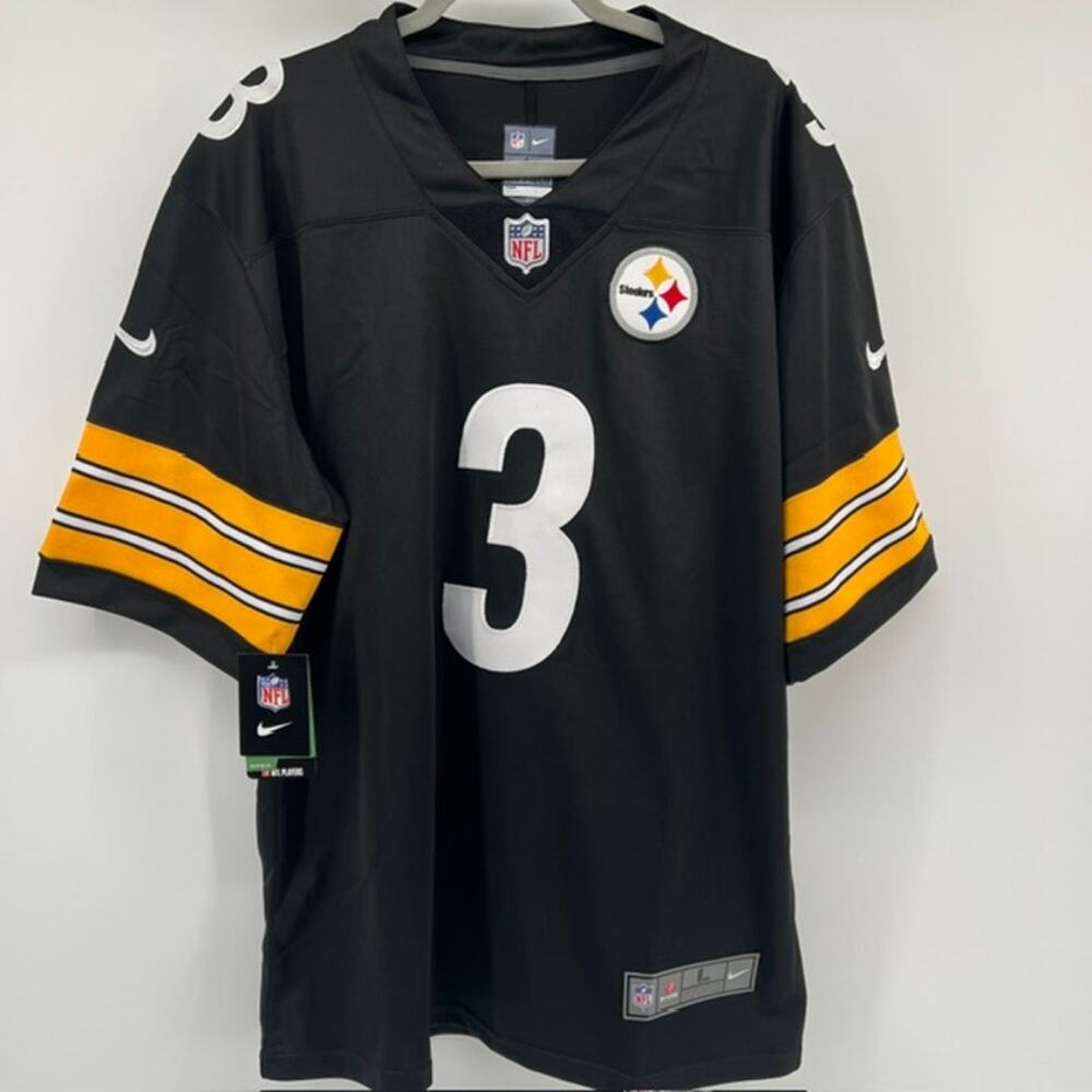 NEW Nike On Field Pittsburgh Steelers Russell Wilson #3 Jersey Mens L NFL Sports